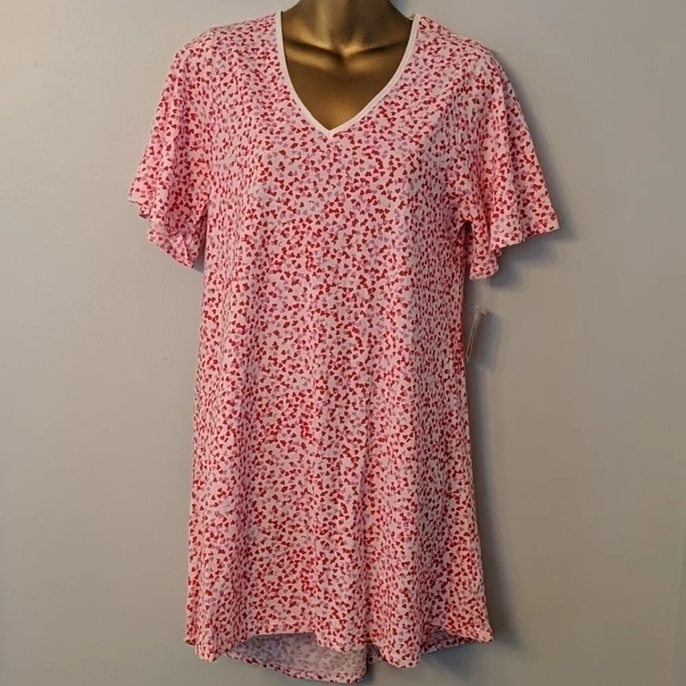 Kate Spade Heart Print Mini Dress Small Pink Red White Valentine Date Night